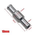 2x 10mm Inline One-way Non-return Check Valve Auminium Fuel Water Gas Air Vacuum