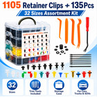 32-size Auto Fastener Kit  1105 Pcs  With Push Pin Remover For Toyota ford gm