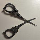 Art Nouveau Antique Sterling Silver Sewing Embroidery Scissor Floral Unger Style
