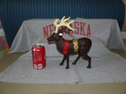 Vintage    Large Cast Iron Christmas Reindeer Figure Statue 10 