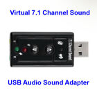 3pcs Usb 2 0 External 7 1 Channel 3d Virtual Audio Sound mic Adapter Laptop Pc 
