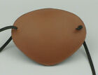 Brown Leather Eye Patch  Replaceable Elastic  Hand Made --world s Best Eye Patch