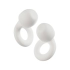 Reusable Silicone Ear Plugs For Sleep Hearing Protection White With Carry Case