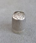 Antique James Swan   Sons 1920s Sterling Silver Open Side Thimble For Long Nails