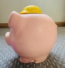 Vintage 1980 Fisher Price Piggy Bank Yellow Hard Hat  166 Quaker Oats Usa Made
