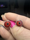 Thomas Fattorini Sterling Silver Red Enamel Cufflinks Birmingham 1996