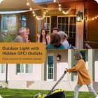 Edishine Outdoor Motion Sensor Porch Light With 2 Gfci Outlets   Dusk To Dawn