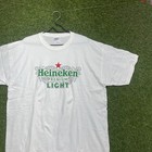 Heineken Light Premium Beer Shirt Mens Xl 100  Cotton White Short Sleeve Nwot
