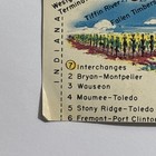 Greetings From The Ohio Turnpike Map Postcard Worlds Most Modern Superhighway