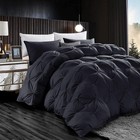 Luxurious Goose Down Feather Fiber Comforter  Exquisite Pinch Pleat Design  B   