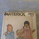 Vintage Butterick 3502 Sewing Pattern Size 2 Girls Dress Smocked Yoke 1970 Uncut