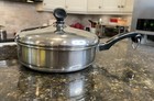 Farberware Vintage Aluminum Clad Stainless Steel 7  Skillet Frying Pan With Lid
