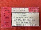 Original Vintage Queen Concert Ticket Stub 1980 Baltimore Freddie Mercury  
