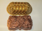 Lot 2 Nordic Ware Premium Bundt Wildflowers   Jubilee Loaf Pans 6 Cups Vguc