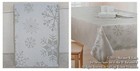 New Christmas   Winter Tablecloth 60 X 144 Oblong Silver Grey Snowflake Pattern
