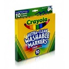 Crayola Ultra-clean Washable Broad Line Markers  10 Ct     Classroom Supplies