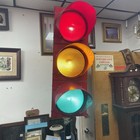 Vintage Kopp Glass Red Cast Housing Three-lens Traffic Signal  Works