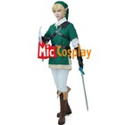 Men s Link Cosplay Costume Green Outfit Halloween With Armband And Hat