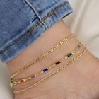 Anklets For Women 14k Real Gold silver Plated Ankle Bracelets Trendy Waterproof