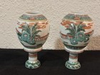 A Pair Of Chinese Antique Porcelain Wucai Lamps