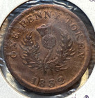 1832 Nova Scotia 1 Penny Thistle Token Nice Original Xf Km-2 Mintage 200k Chrc