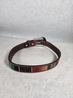 Nocona Kids Girls 1 1 4  Serape Belt Leather Brown Multi Color Size 22 Nice