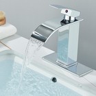 Chrome Waterfall Bathroom Vanity Faucet Single Handle 1hole Basin Sink Mixer Tap