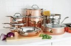 Viking 13-piece Professional Tri-ply Copper Cookware Set With Vented Glass Lids