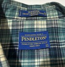 Vtg Pendleton Oceanside Plaid Shirt Mens Large L Short Sleeve Blue Green Cotton