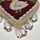 Vtg Native American Iroquois Arrowhead Beaded Pin Cushion Rare Duck Motif Euc