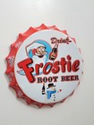 Frostie  Root Beer  Vintage Style Bottle Cap Metal Sign Man Cave Bar Decor Red 