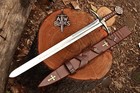 The Accolade Sword Of Knights Templar Handmade Carbon Steel Sharp Medieval Gift