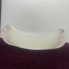 Antique Bennington Vermont Milk Glass Canoe Souvenir Floral Hand Painted Dish