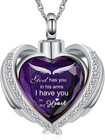 Cremation Heart Urn Necklace Ashes Jewelry For Women Men Keepsake Pendant Mem   