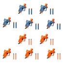 Nerf Elite Ace Sd-1 Party Pack  10 Blasters  20 Darts  Easter Small  Orange