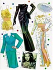 Vintage Uncut Rita Hayworth Paper Dolls pretty  1 Top Marilyn Henry Reproduction
