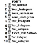 Personalized Instagram Sticker Vinyl Decal  x2  Car Window Ig Username Drift Jdm