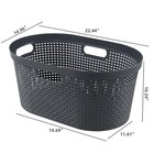 4 Pack Large Laundry Baskets  Plastic Hamper Laundry Basket  40l  Grey
