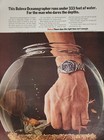 Bulova Watch Picture Magazine Ad Out Of Print Vintage Display Decor 