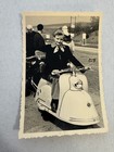 Vintage Photo Photograph Snapshot Woman With Scooter