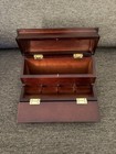 The Bombay Company Mahogany Wood Jewelry Box With Two Compartments Vintage 1987