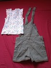 Lot Of 2 Little Lass Outfits   Girls 2pc Overall Shorts   Shorts Set Size 5  