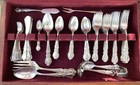 1847 Rogers Bros heritage Pattern In Box  110 Pcs is Silverware Flatware Set