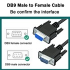 Straight Through Db9 Rs232 Serial Cable 9pin Db9 Connector Male To Female Ext