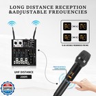 Micnaux 4 Channel Audio Mixer  Karaoke Mixer With Dual Wireless Microphones  