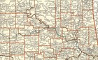 1936 Antique Oklahoma State Map Vintage Map Of Oklahoma Gallery Wall Decor 2465