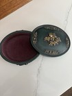Vintage Antique 60s Estate Rare Flower Design Jewelry Box 6  X 5  X 1 3 4 
