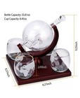 Whiskey Decanter Globe Set With 4pcs Whiskey Glasses   Wooden Tray Gift 750ml