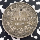 1842 Germany Bavaria 1 Gulden Lot c5455 Silver 