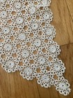 Vintage 40s 50s 27    Large Star Doily Handmade White Floral Tatting Lace Crochet